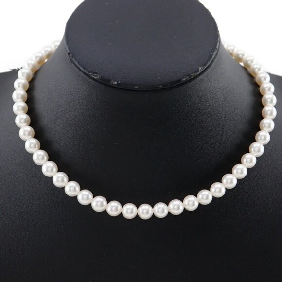 Earring set Necklace Pearl8.0～8.5ｍｍ Pearl/14 white gold/Silver 44.1g